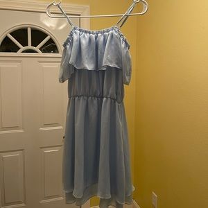 H&M off the shoulder light blue dress